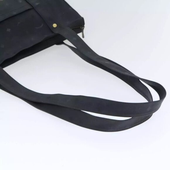 MCM Vicetos Logogram Shoulder Bag PVC Black Auth 90885 - Picture 8 of 16